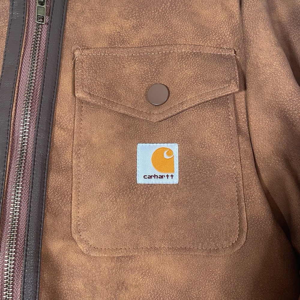 Cahartt Faux Leather Sherpa Lined Jacket Men's Size 3XL - Picture 4 of 5